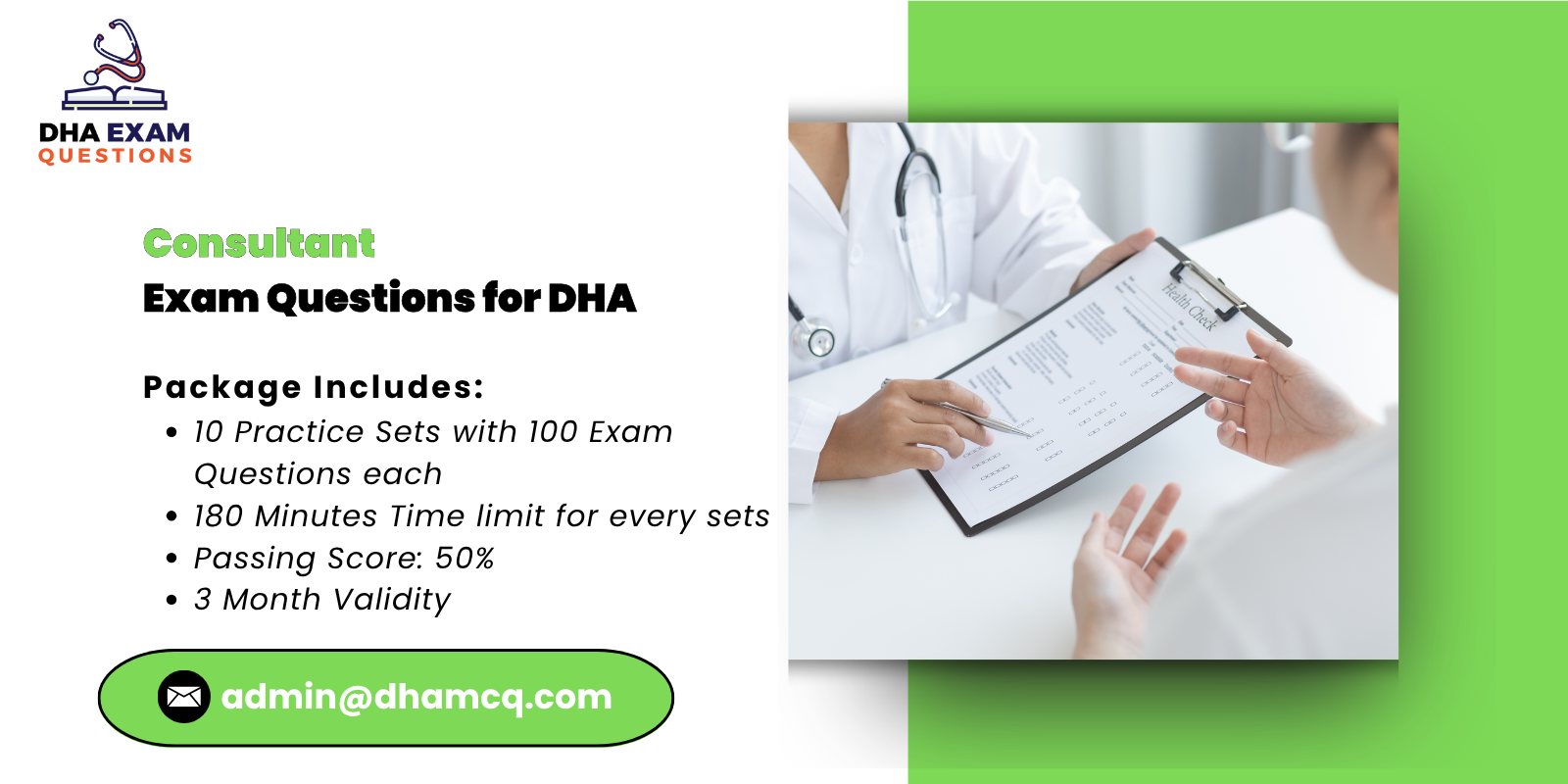 Consultant Exam Questions for DHA