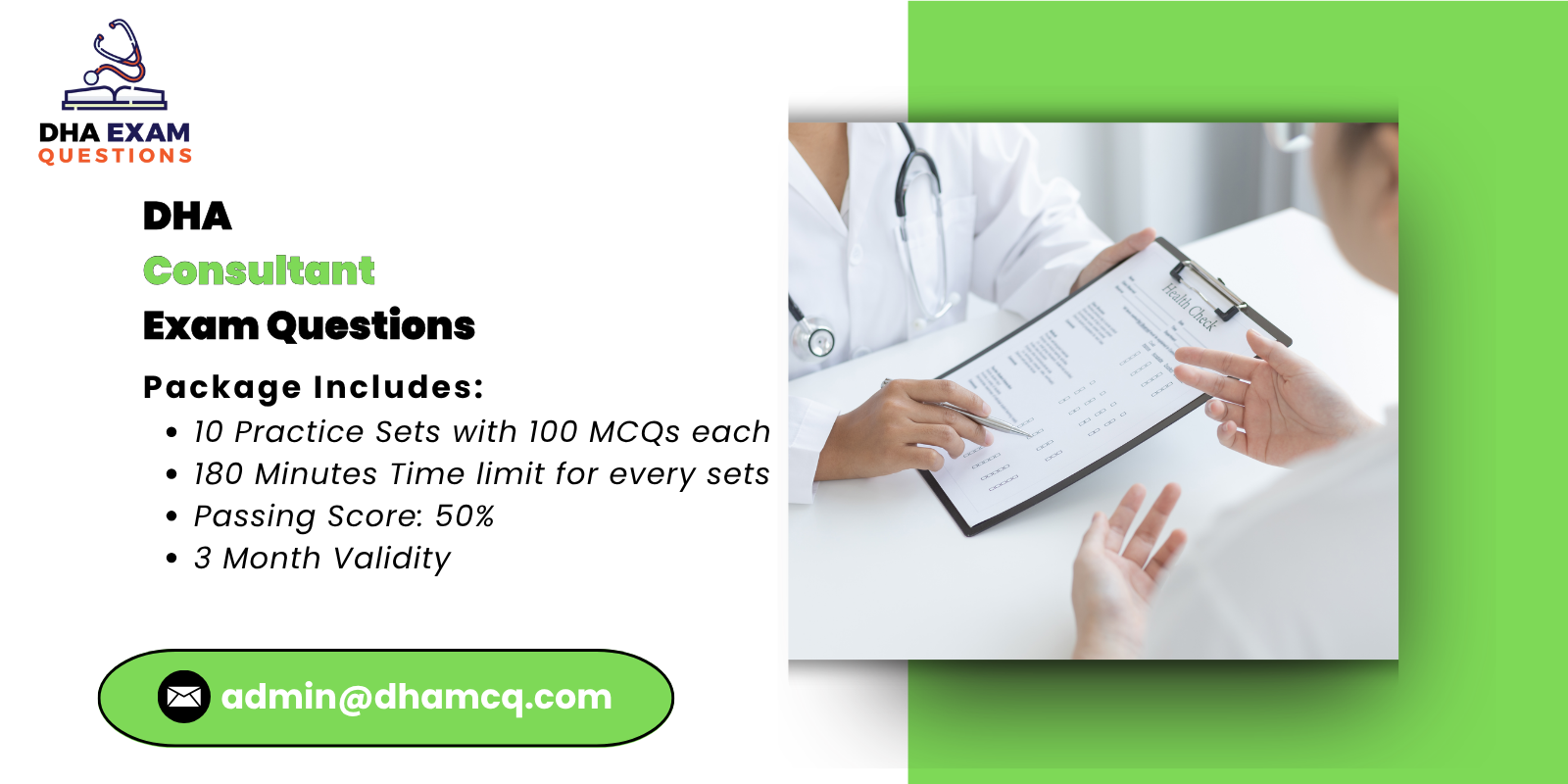 DHA Consultant Exam Questions