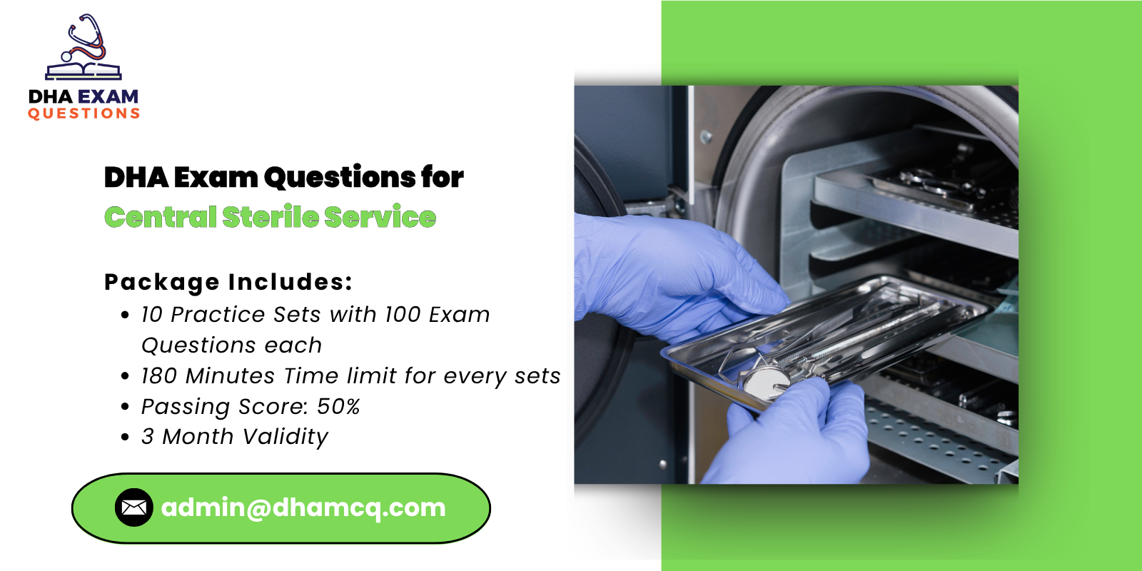 DHA Exam Questions for Central Sterile Service