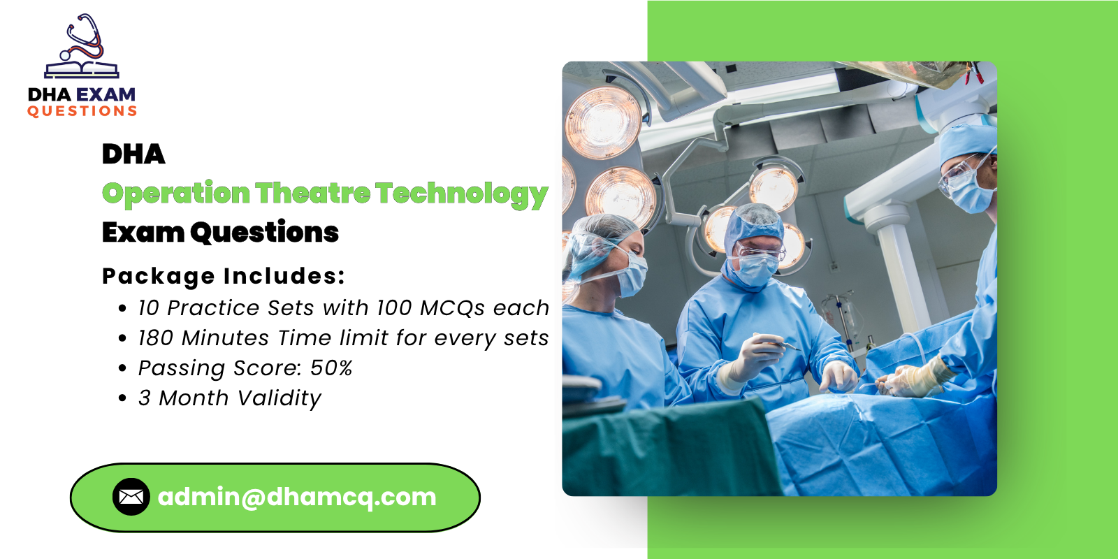 DHA operation theatre technology Exam Questions