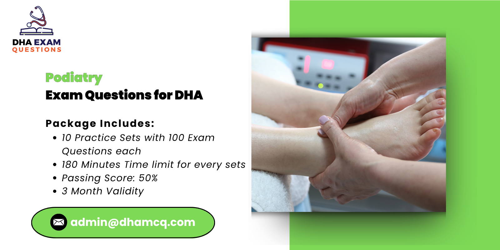 Podiatry Exam Questions for DHA