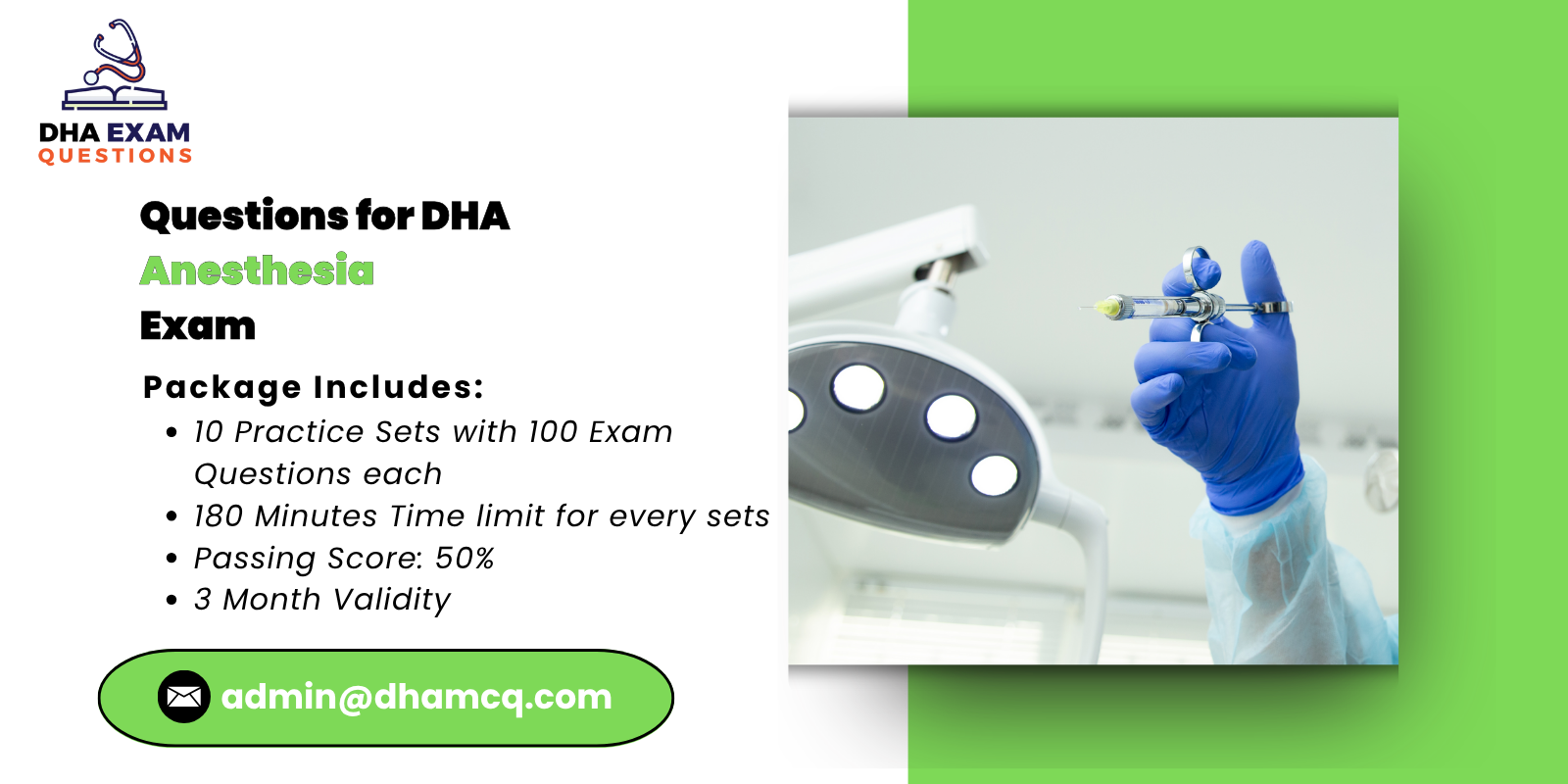 Questions for DHA Anesthesia Exam