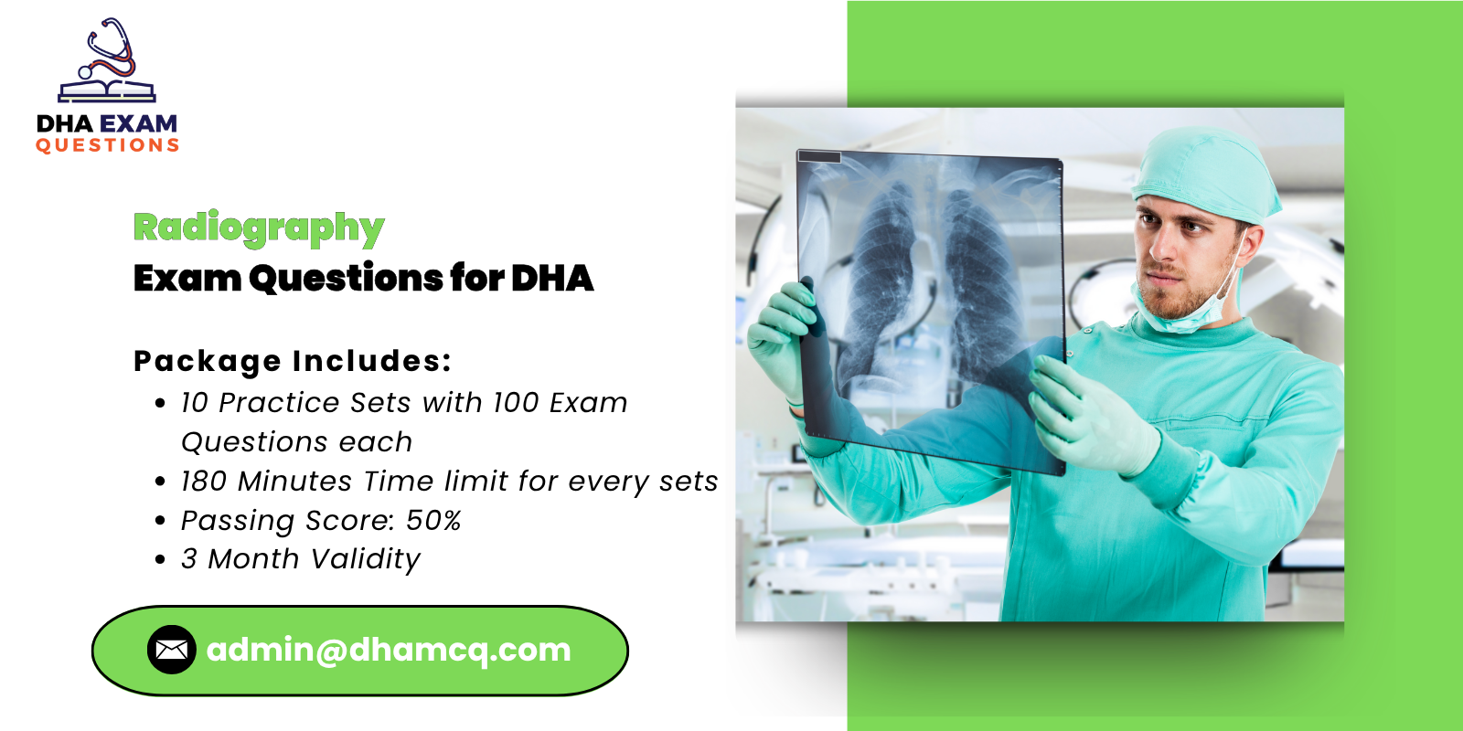 radiography Exam Questions for DHA