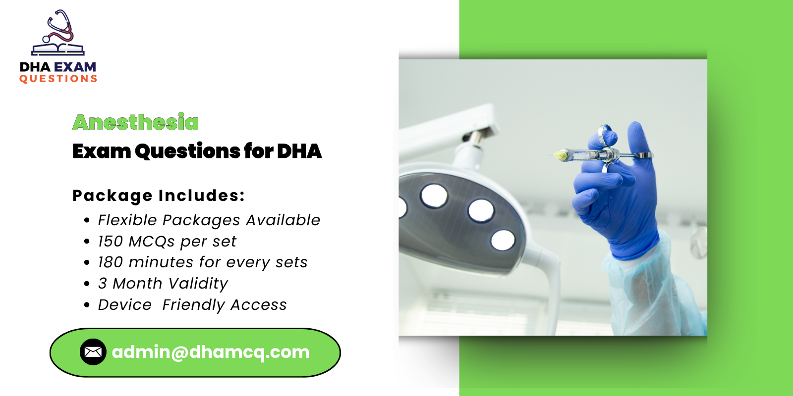 Anesthesia Exam Questions for DHA