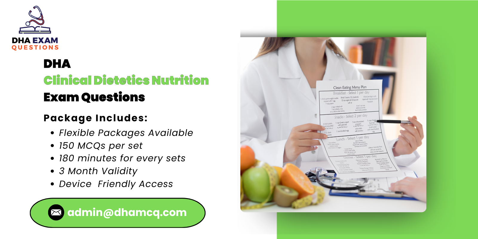 DHA Clinical Dietetics Nutrition Exam Questions