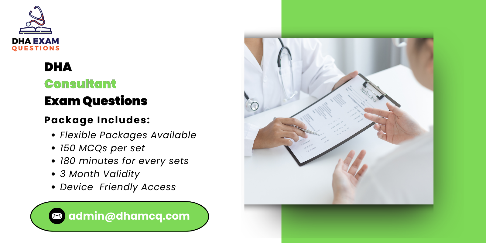 DHA Consultant Exam Questions