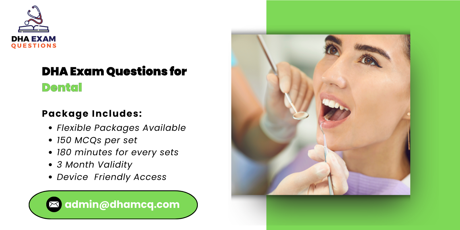DHA Exam Questions for Dental