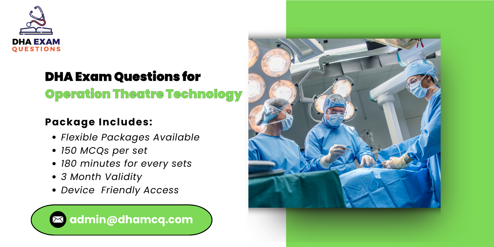 DHA Exam Questions for Operation Theatre Technology