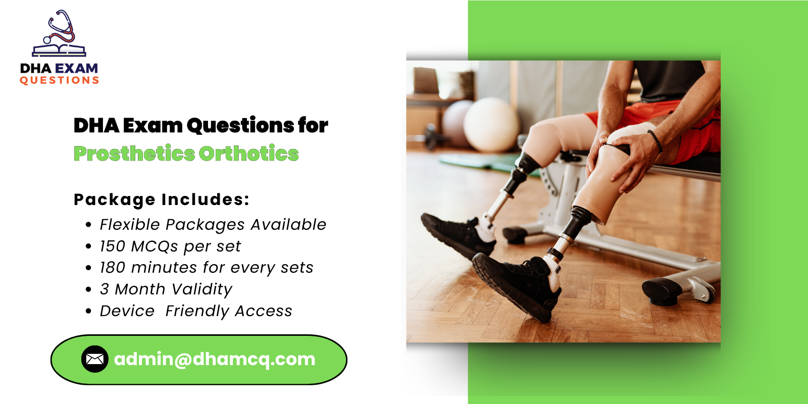 DHA Exam Questions for Prosthetics Orthotics