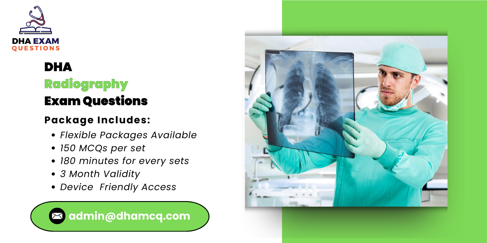 DHA Radiography Exam Questions