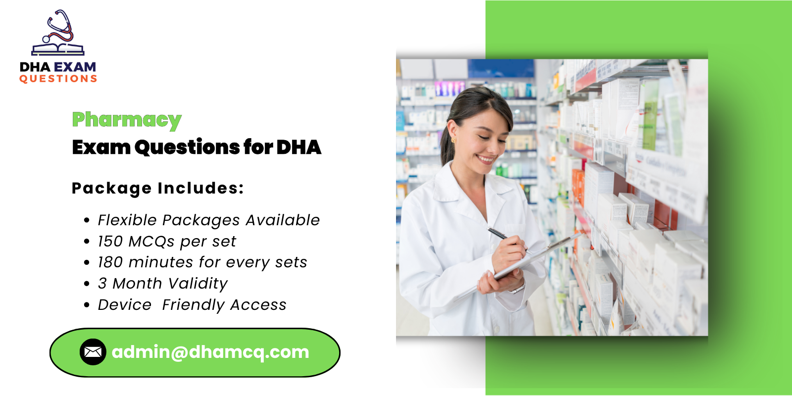 Pharmacy Exam Questions for DHA