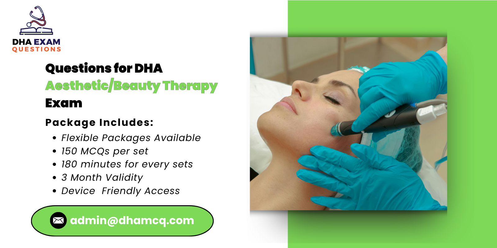 Questions for DHA Aesthetic_Beauty Therapy Exam