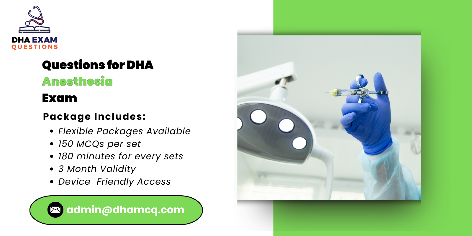 Questions for DHA Anesthesia Exam