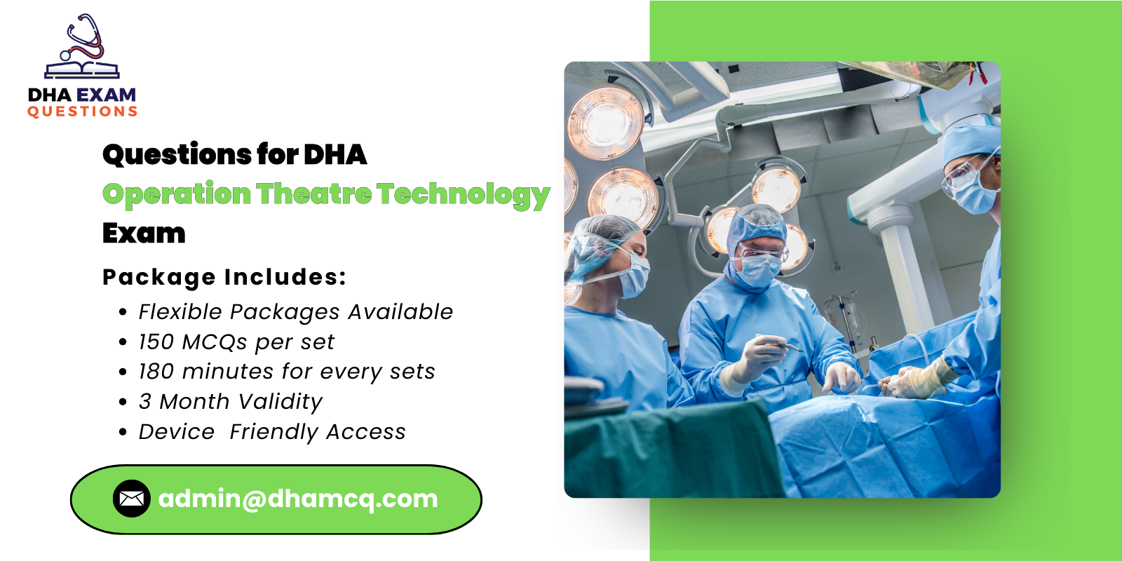 Questions for DHA Operation Theatre Technology Exam