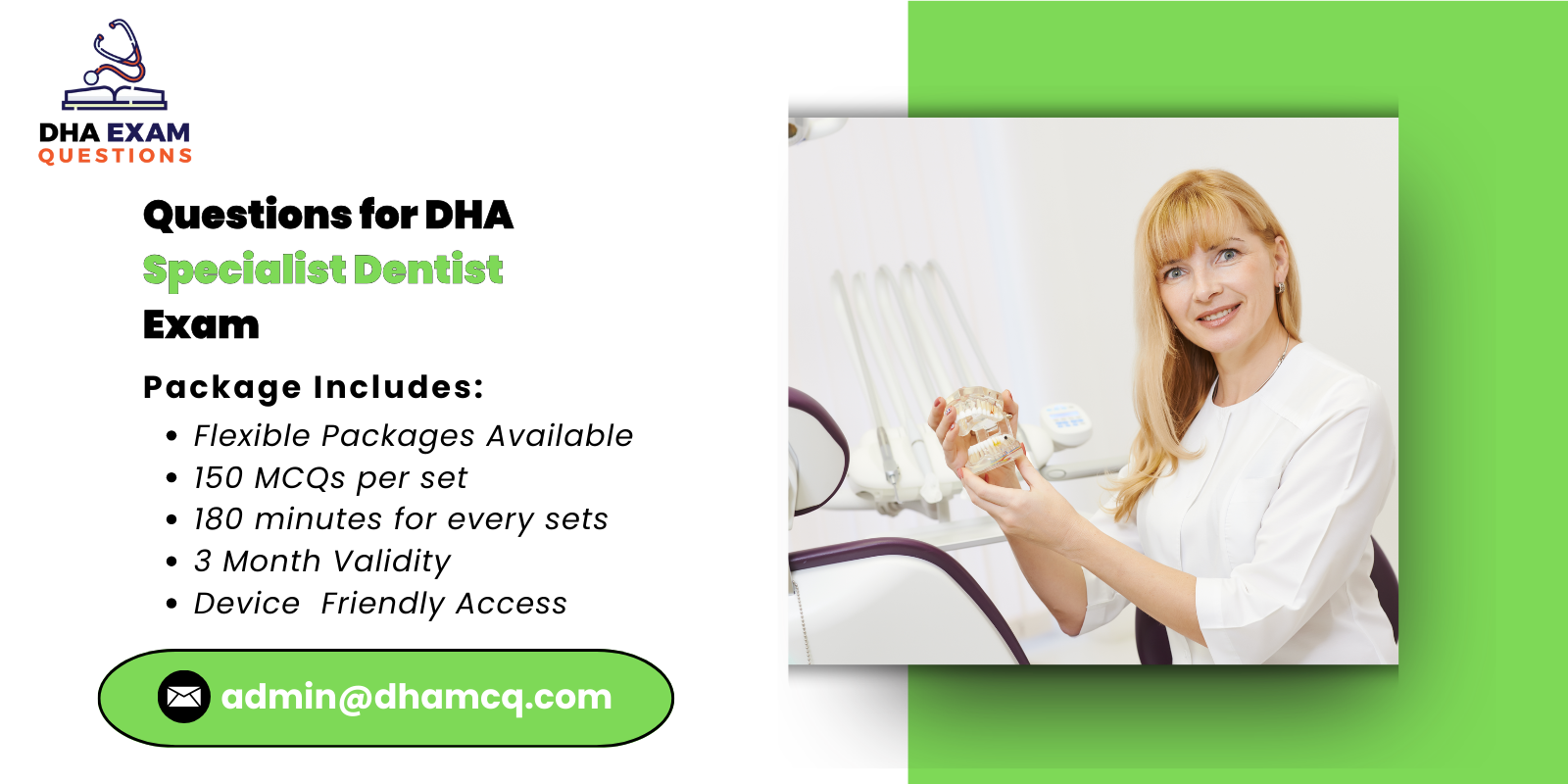 Questions for DHA Specialist Dentist Exam