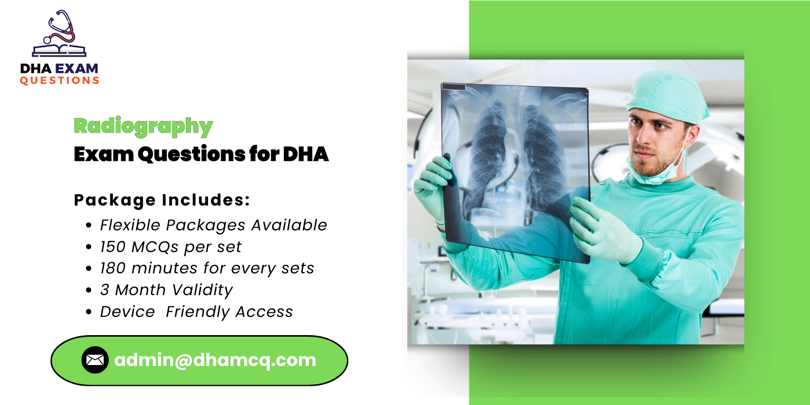 Radiography Exam Questions for DHA