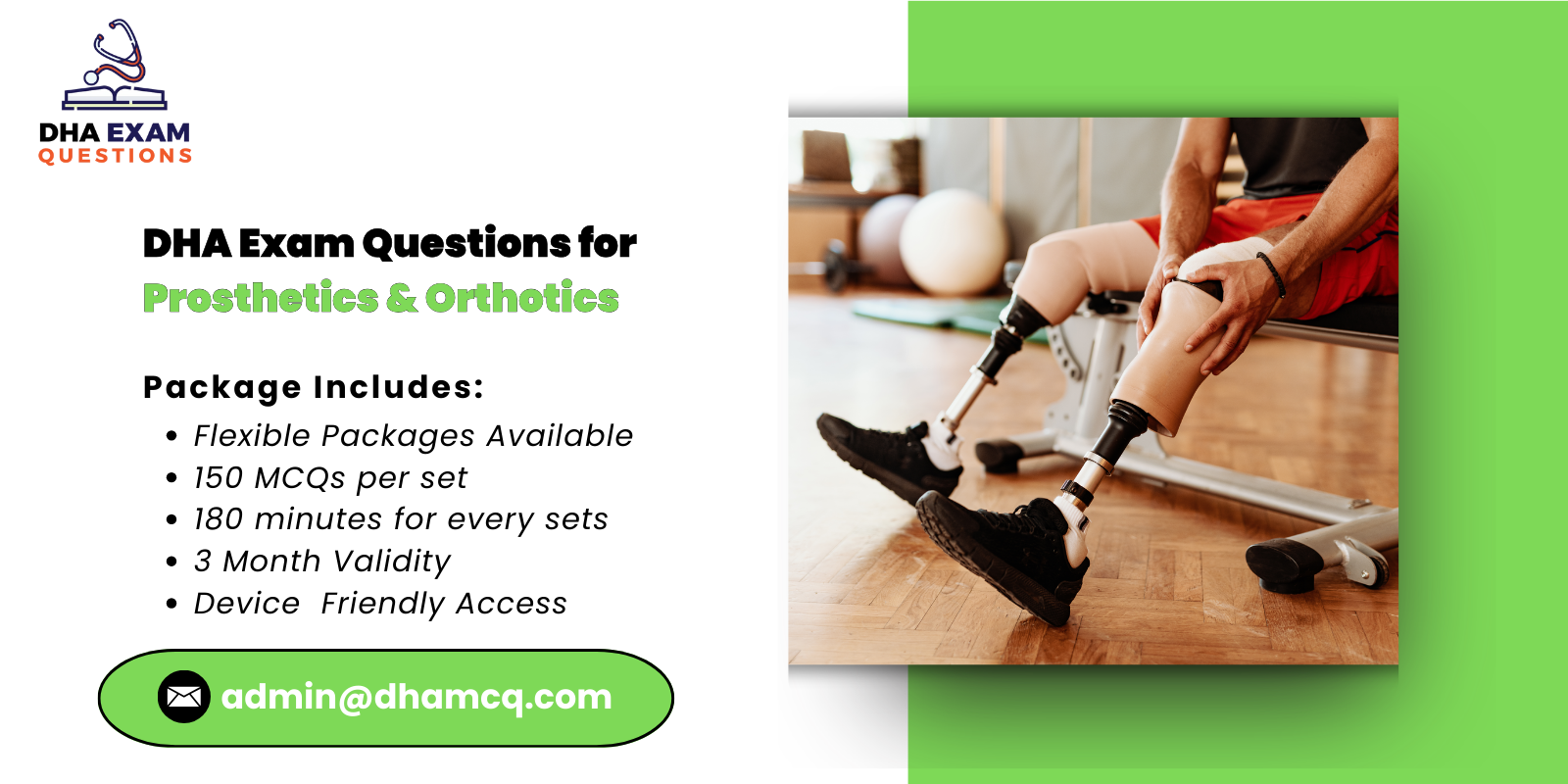 DHA Exam Questions for Prosthetics Orthotics